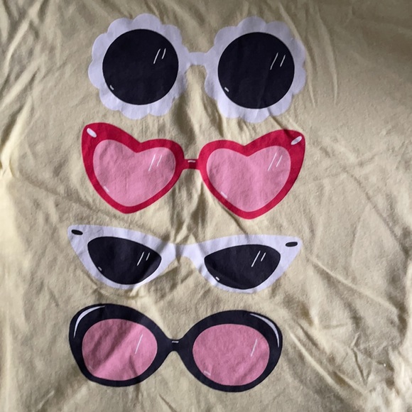 Anthro Wildfox Sunnies Keke Sunglasses graphic summer fun tee ships same day - Picture 3 of 7